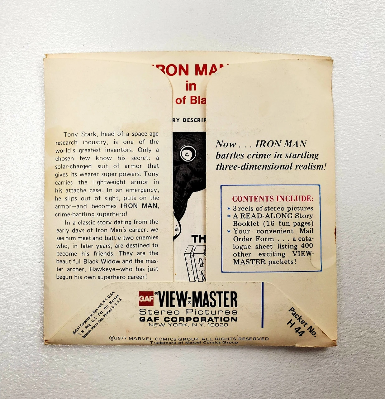 Marvel View-Master (1977) Iron Man "Spell Of The Black Widow" 4 Marvel View-Master (1977) Iron Man "Spell Of The Black Widow" - Image 2