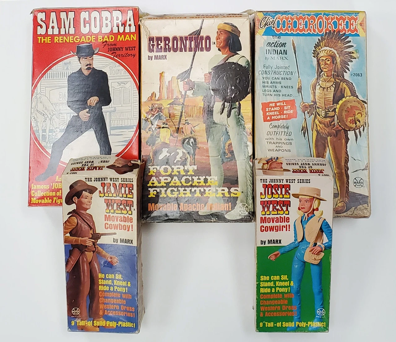 MARX Johnny West HUGE Action Figure, Horses And Accessory Lot 3 MARX Johnny West HUGE Action Figure, Horses And Accessory Lot