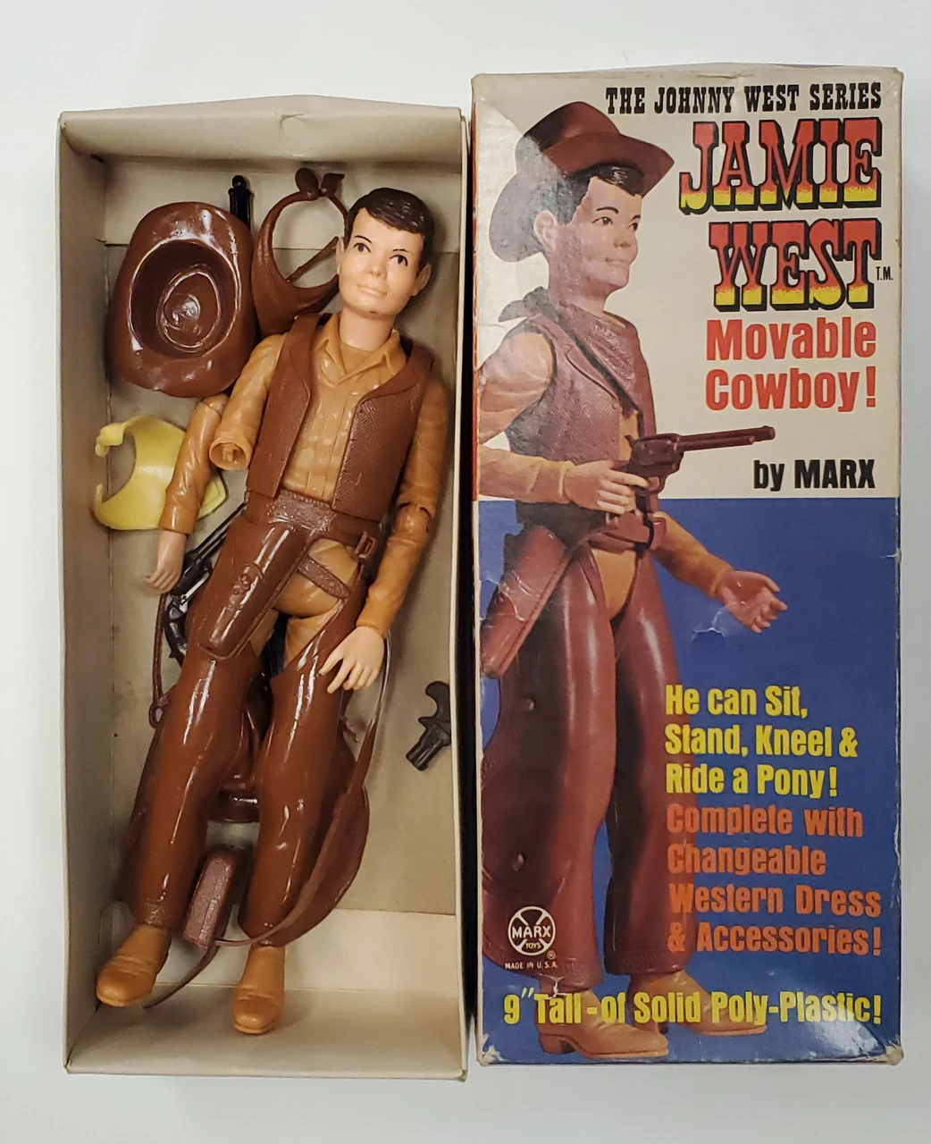 MARX Johnny West HUGE Action Figure, Horses And Accessory Lot 4 MARX Johnny West HUGE Action Figure, Horses And Accessory Lot - Image 2