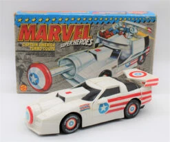 ToyBiz (1990) Marvel Super Heroes Captain America Turbo Coupe (Open Package)