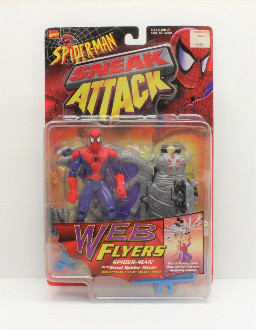 ToyBiz (1997) Spider-Man Sneak Attack Web Flyer Action Figure 3 ToyBiz (1997) Spider-Man Sneak Attack Web Flyer Action Figure
