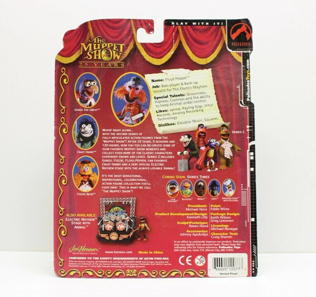 Palisades The Muppet Show Floyd Pepper Action Figure (Blue Coat) 4 Palisades The Muppet Show Floyd Pepper Action Figure (Blue Coat) - Image 2