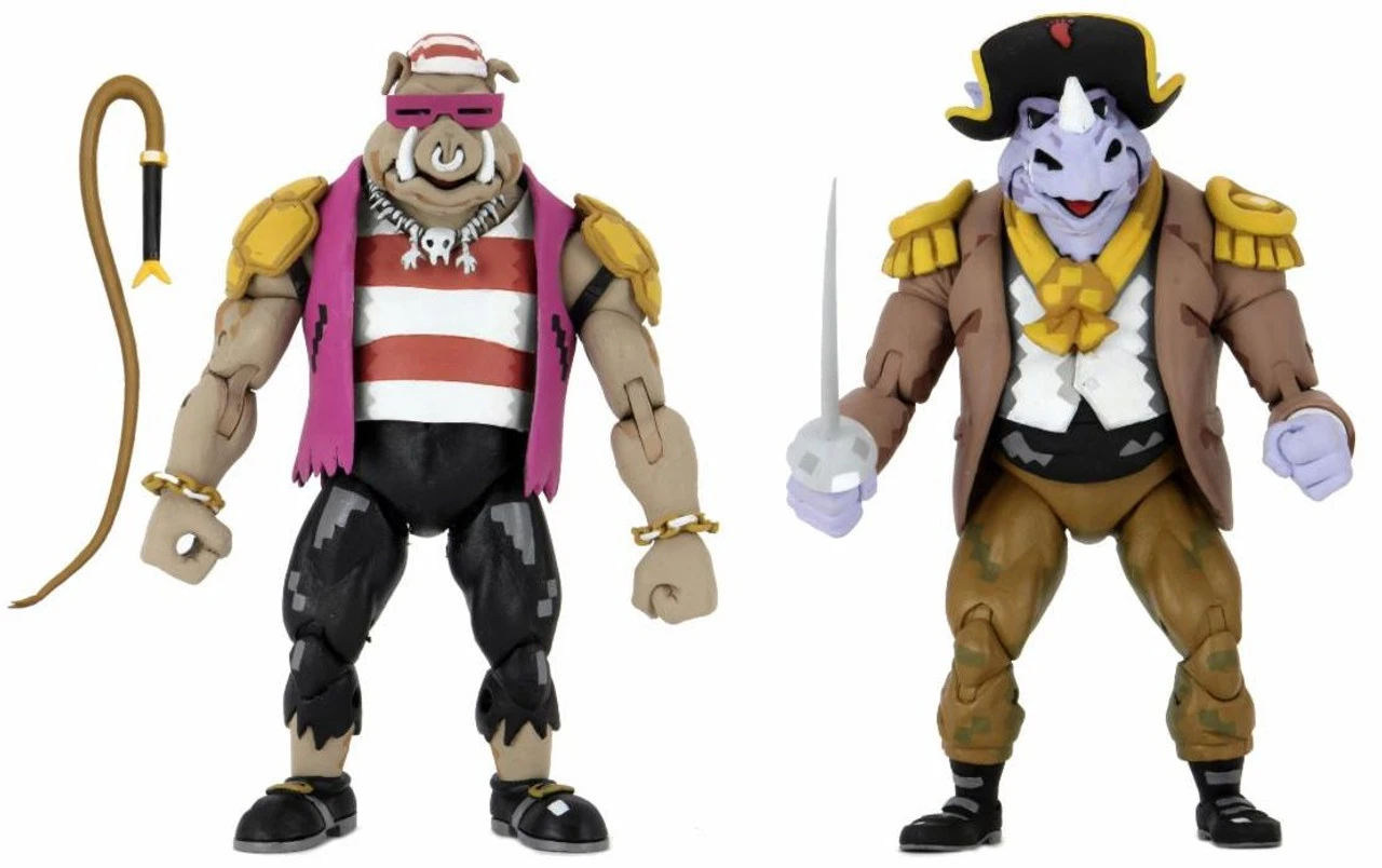 NECA Teenage Mutant Ninja Turtles: Turtles In Time - 7" Scale Action Figure - Pirate Rocksteady & Bebop 2-Pack 3 NECA Teenage Mutant Ninja Turtles: Turtles In Time - 7" Scale Action Figure - Pirate Rocksteady & Bebop 2-Pack