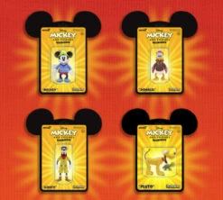 Super7Mickey And Friends 3.75" ReAction Series 1 Action Figure Set Of 4